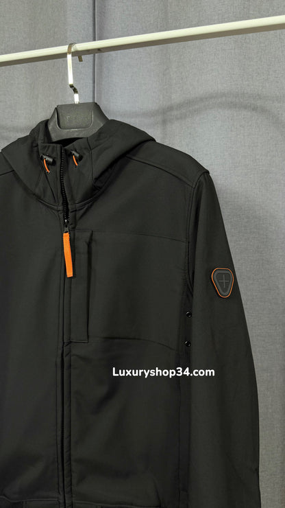 VESTE GERTRUD NOIR (intérieur polaire & extérieur imperméable)