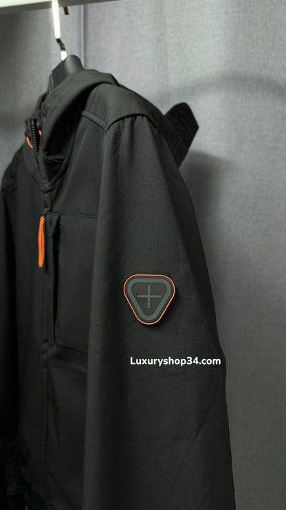 VESTE GERTRUD NOIR (intérieur polaire & extérieur imperméable)